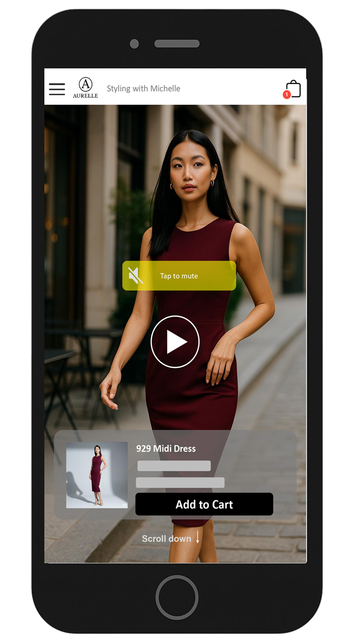 Landing Page mock screen